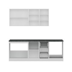 Minar 225 Cm Mutfak Dolabı Beyaz Antrasit 225-A6