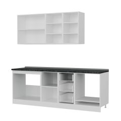 Minar 225 Cm Mutfak Dolabı Beyaz Antrasit 225-A6