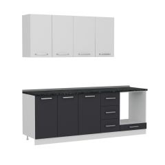 Minar 225 Cm Mutfak Dolabı Beyaz Antrasit 225-A6