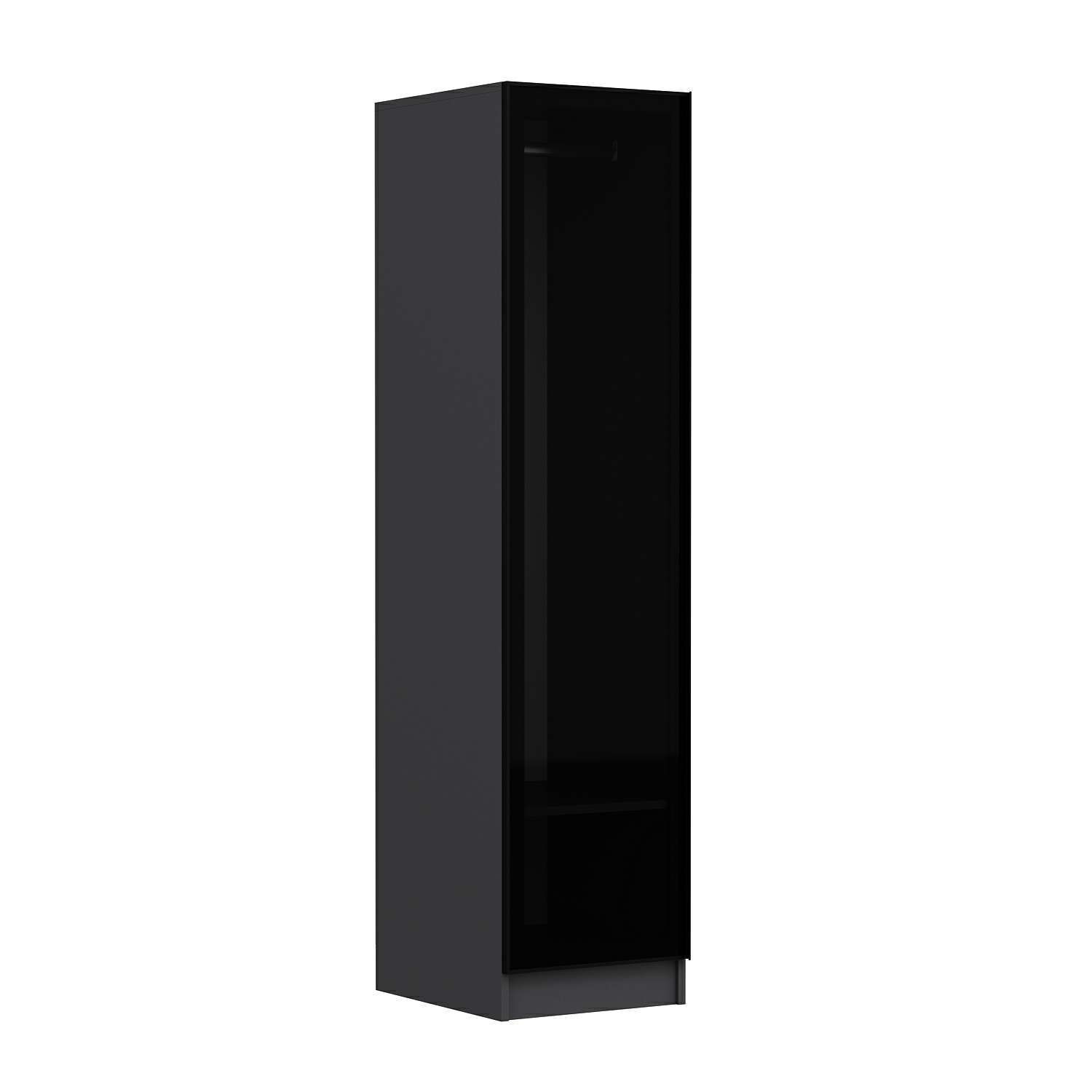 Minar Kale 1 Kapaklı Dolap Antrasit - Füme Cam