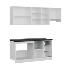 Minar 225 Cm Mutfak Dolabı Beyaz Antrasit 225-A7