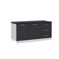 Minar 180 Cm Mutfak Dolabı Beyaz Antrasit 180-A1-Alt Modül