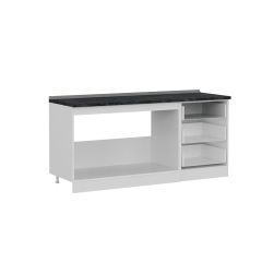 Minar 180 Cm Mutfak Dolabı Beyaz Antrasit 180-A1-Alt Modül