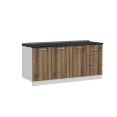 Minar 180 Cm Mutfak Dolabı Beyaz Dore 180-D2-Alt Modül