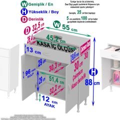 MODİLAYN ARD-101 ÇOK AMAÇLI DOLAP MUTFAK DOLABI OFİS DOLABI BANYO DOLABI