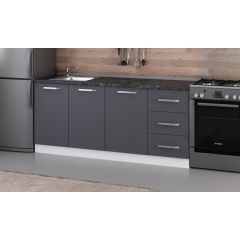 Minar 185 Cm Mutfak Dolabı Beyaz Antrasit 185-A1-Alt Modül