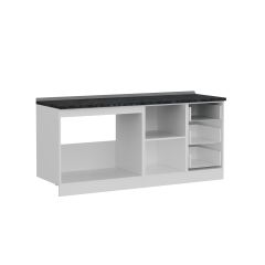 Minar 185 Cm Mutfak Dolabı Beyaz Antrasit 185-A1-Alt Modül