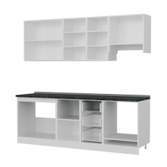 Minar 225 Cm Mutfak Dolabı Beyaz Dore 225-D8