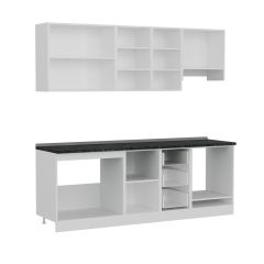 Minar 225 Cm Mutfak Dolabı Beyaz Dore 225-D8