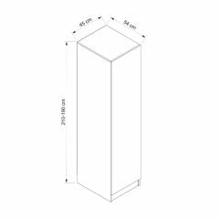Minar Kale 1 Kapaklı Dolap Dore - Antrasit Çizgili Mebran