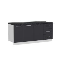 Minar 190 Cm Mutfak Dolabı Beyaz Antrasit 190-A1-Alt Modül