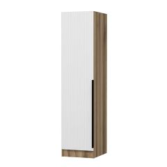 Minar Kale 1 Kapaklı Dolap Dore - Beyaz Çizgili Mebran