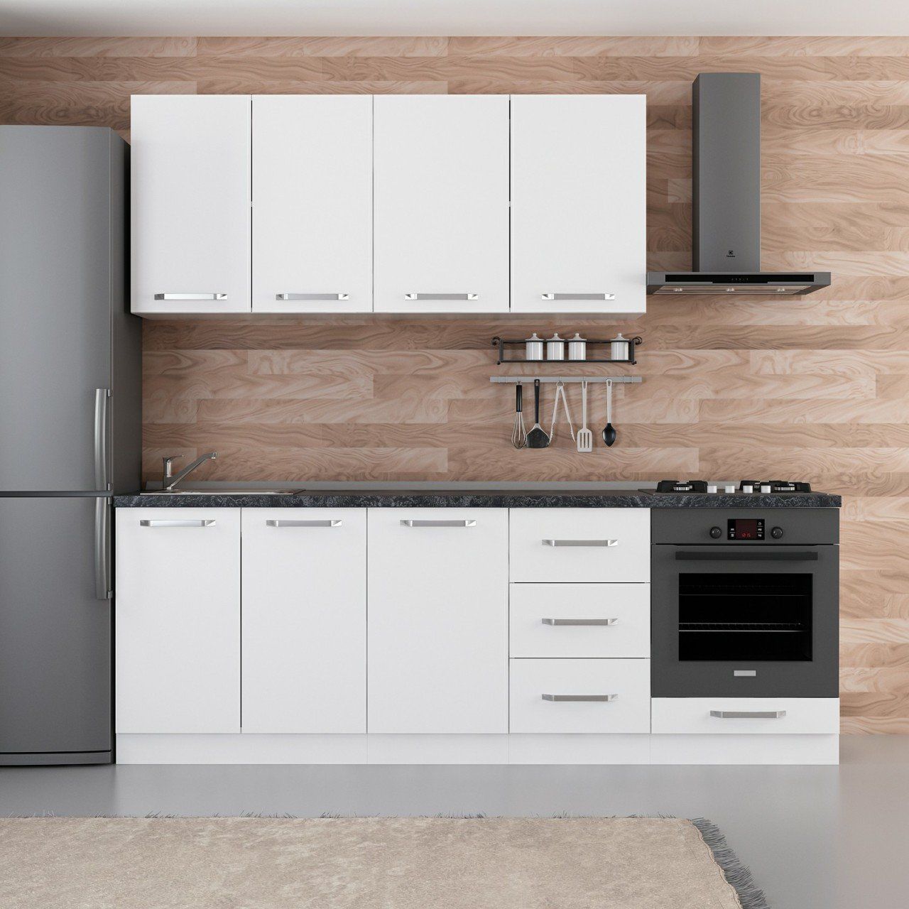 Minar 230 Cm Mutfak Dolabı Beyaz 230-B6