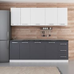 Minar 230 Cm Mutfak Dolabı Beyaz Antrasit 230-A1