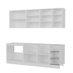 Minar 230 Cm Mutfak Dolabı Beyaz Antrasit 230-A1