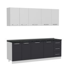 Minar 230 Cm Mutfak Dolabı Beyaz Antrasit 230-A1