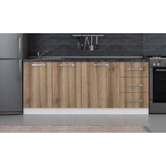 Minar 195 Cm Mutfak Dolabı Beyaz Dore 195-D1-Alt Modül