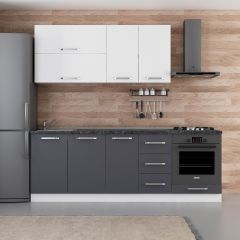 Minar 230 Cm Mutfak Dolabı Beyaz Antrasit 230-A3