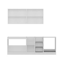 Minar 230 Cm Mutfak Dolabı Beyaz Antrasit 230-A3