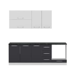 Minar 230 Cm Mutfak Dolabı Beyaz Antrasit 230-A3