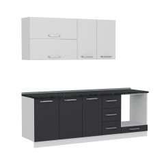 Minar 230 Cm Mutfak Dolabı Beyaz Antrasit 230-A3