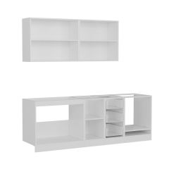 Minar 230 Cm Mutfak Dolabı Beyaz Antrasit 230-A3