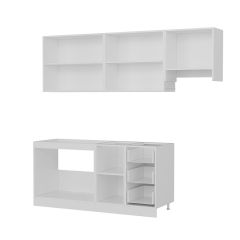 Minar 230 Cm Mutfak Dolabı Beyaz Antrasit 230-A4