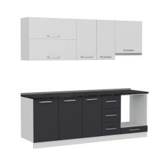 Minar 230 Cm Mutfak Dolabı Beyaz Antrasit 230-A5