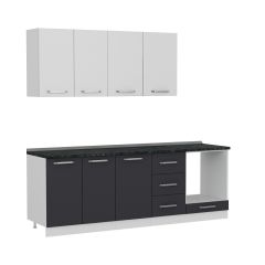 Minar 230 Cm Mutfak Dolabı Beyaz Antrasit 230-A6