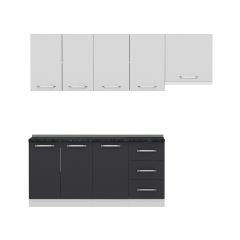 Minar 230 Cm Mutfak Dolabı Beyaz Antrasit 230-A7