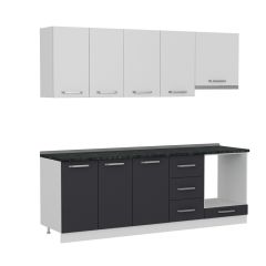 Minar 230 Cm Mutfak Dolabı Beyaz Antrasit 230-A8