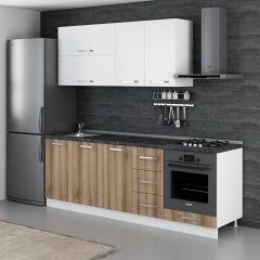 Minar 230 Cm Mutfak Dolabı Beyaz Dore 230-D3