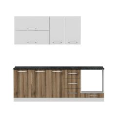 Minar 230 Cm Mutfak Dolabı Beyaz Dore 230-D3