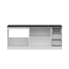 Minar 200 Cm Mutfak Dolabı Beyaz Antrasit 200-A1-Alt Modül