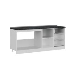 Minar 200 Cm Mutfak Dolabı Beyaz Antrasit 200-A2-Alt Modül