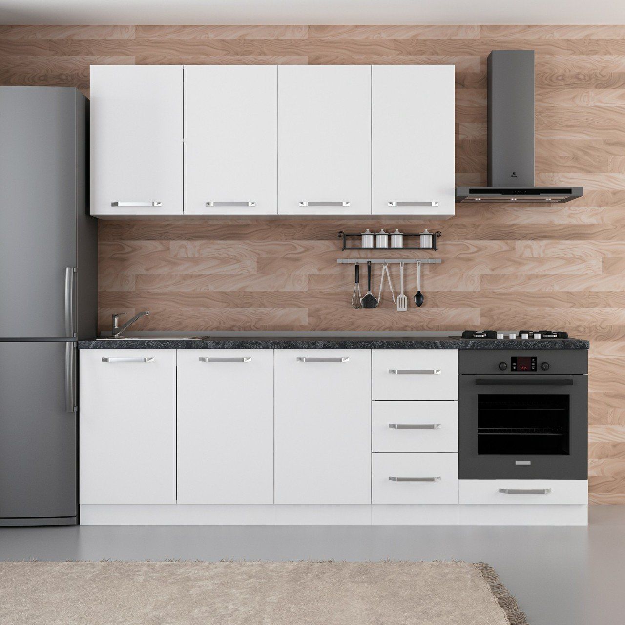 Minar 235 Cm Mutfak Dolabı Beyaz 235-B3