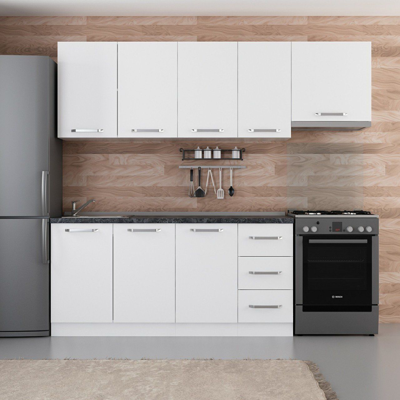 Minar 235 Cm Mutfak Dolabı Beyaz 235-B4