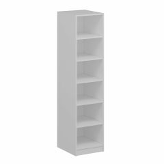 Minar Kale 1 Kapaklı Raflı Dolap Beyaz - Eskitme Beyaz