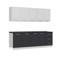 Minar 235 Cm Mutfak Dolabı Beyaz Antrasit 235-A1