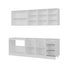 Minar 235 Cm Mutfak Dolabı Beyaz Antrasit 235-A2