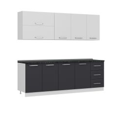 Minar 235 Cm Mutfak Dolabı Beyaz Antrasit 235-A2