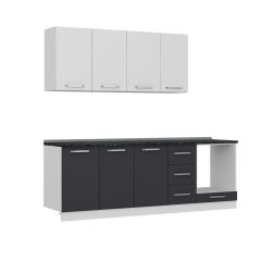 Minar 235 Cm Mutfak Dolabı Beyaz Antrasit 235-A3