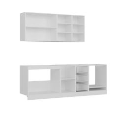 Minar 235 Cm Mutfak Dolabı Beyaz Antrasit 235-A3