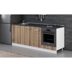 Minar 205 Cm Mutfak Dolabı Beyaz Dore 205-D3-Alt Modül