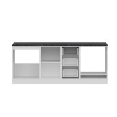 Minar 205 Cm Mutfak Dolabı Beyaz Dore 205-D3-Alt Modül