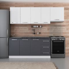 Minar 235 Cm Mutfak Dolabı Beyaz Antrasit 235-A4