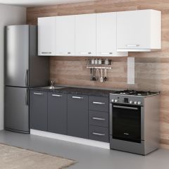 Minar 235 Cm Mutfak Dolabı Beyaz Antrasit 235-A4