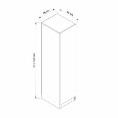 Minar Kale 1 Kapaklı Raflı Dolap Dore - Dore Plus
