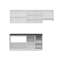 Minar 235 Cm Mutfak Dolabı Beyaz Antrasit 235-A7