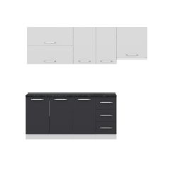 Minar 235 Cm Mutfak Dolabı Beyaz Antrasit 235-A7